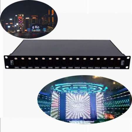 Betterway 16 ports DMX Artnet controller RGB RGBW DMX LED controller with 16 universe channels artnet controller for pixel light